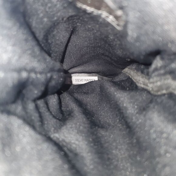 Steve Madden Women's Tarzan Black Suede Flat Heel Slouchy Scrunch Pirate Boots 7 - Picture 7 of 9